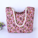 Big Canvas Shoulder Fashion Cute Owl Beach Handbag New Popular Wild Rough Twine High Capacity Shopping Scrossbody Bag