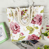 Brand Casual Women Floral Large Capacity Tote Canvas Shoulder Bag Beach Bags Casual Tote Feminina Shopping Bags