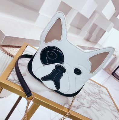 Personality White Puppy Style Pu Leather Cute Shoulder Bag For Women Handbag Flap Handbag Crossbody Mini Messenger Bag Bolsa