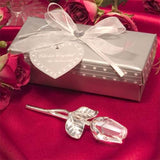 Pink Red Crystal Rose Souvenir Gift Wedding Gifts for Guests Christmas Home Decor Mother Valentines Day Year Gift