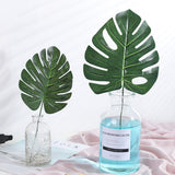 Plastic Artificial Leaves GreenTropical Palm Leaves Simulation Leaf For Party Home Garden Decorations DIY