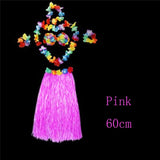 Plastic Fibers Women Grass Skirts Hula Skirt Hawaiian costumes 60CM Ladies Dress Up 6PCS /set