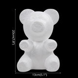 Polystyrene Styrofoam LEDFoam Bear Mold Artificial Flower Head Rose DIY Teddy Bear Bow Ribbons Wedding Birthday Party Gift Decor