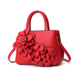 Pu Leather Luxury Women Tote Shoulder Bag High Quality Flower Handbags Female Designer Messenger Bag Beach Bag Women Summer 2018