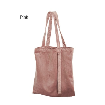 Pure Color Canvas Handbags Fashion Korean Style Portable Shoulder Bag Women's Shopping Accessories Supplies Products