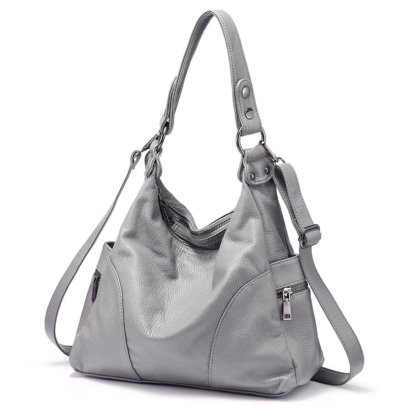 large shoulder bag women hobo bag designer handbags synthetic washed leather tote ladies messenger bags female top-handle