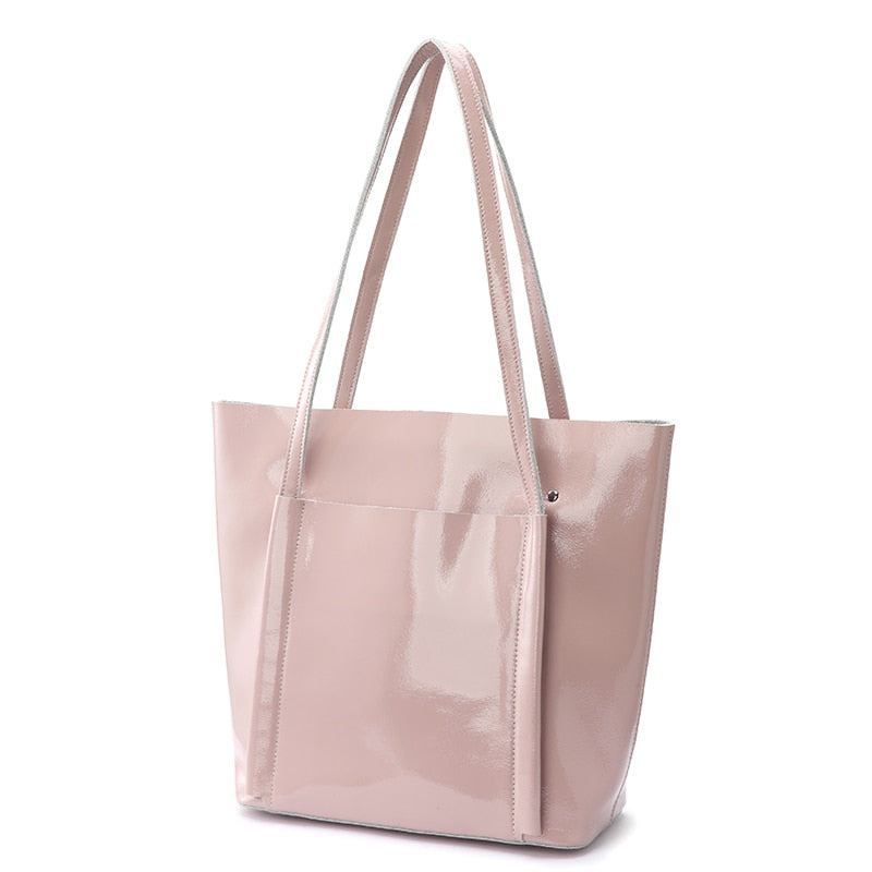 shoulder bag women sof paten leather tote bag female handbags for women 2018 Summer Pink Ladies bag Brand designer
