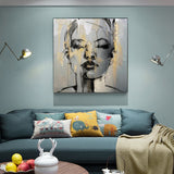 RELIABLI ART Canvas Paintings Portrait Posters Black And White Women Modern Wall Art Prints For Living Room Decoration No Frame