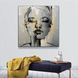 RELIABLI ART Canvas Paintings Portrait Posters Black And White Women Modern Wall Art Prints For Living Room Decoration No Frame