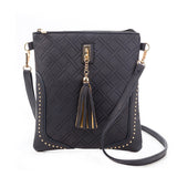 Designer Plaid Women Messenger Bags Fashion Tassel Flap Shoulder Bag PU Leather Women Bag Crossbody B Feminina
