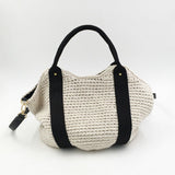 Fashion Handmade Cotton Rope Woven Women's Shoulder Bag Female High Capacity Handbag Messenger Bags Straw Bag For Lady