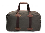 Vintage Military Canvas Crazy Horse Men Travel Bags Carry on Luggage bags Men Duffel Bag Travel Tote Large Weekend Bag