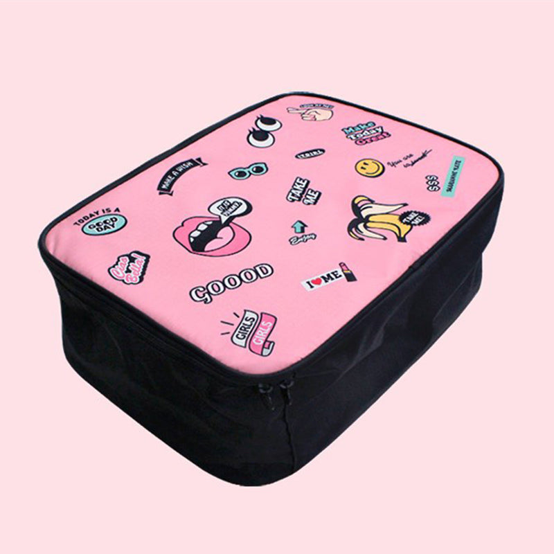 Travel Cartoon Cosmetic Bag Large Capacity Makeup Cases Portable Bathroom Storage Organizer Bags Waterproof Make Up Bag