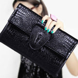 Real Genuine Leather Alligator Women Bag Fashion Female Purse Party Evening Clutch Handbags Messenger Shoulder Bags Bolsos Kajie