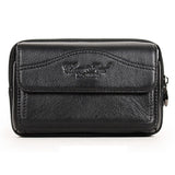 Real Genuine Leather Cowhide Fanny Pack Fashion Casual Men Skin Bel Purse Wai Bag Brand Male Case Cell Mobile Phone Bags