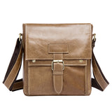 Real Genuine Leather Men's Messenger Bags Vintage Cow Leather Business Bags Retro European Style Shoulder Bag For Man