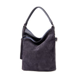 Real Spli Suede Bag Women Messenger Bags Bucke Shoulder Bag Ladies Hobos Tassel Top-handle Bags Handbags Women Famous Brands