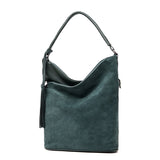 Real Spli Suede Bag Women Messenger Bags Bucke Shoulder Bag Ladies Hobos Tassel Top-handle Bags Handbags Women Famous Brands