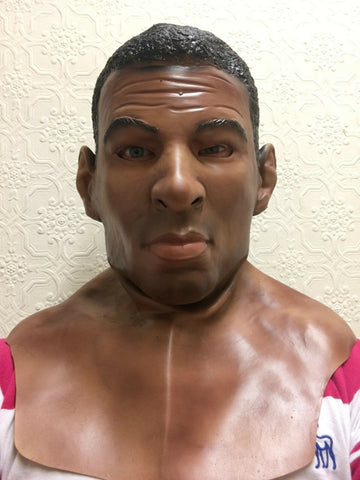 Realistic Black Man Male Model Latex Mask Disguise Boxer Ali Full Overhead Mask Costume Accessory