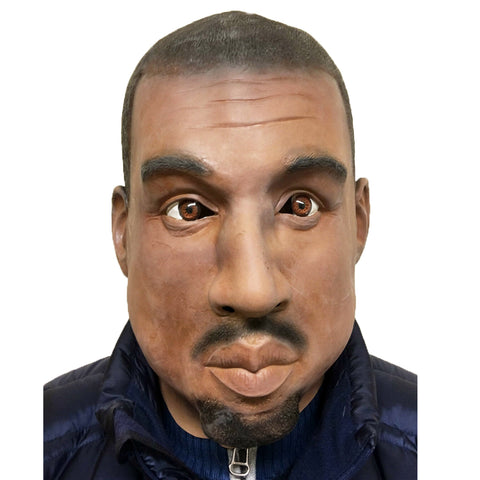 Realstic Black Male Man Mask Kanye Gold Digger Latex Rapper Costume Accessory