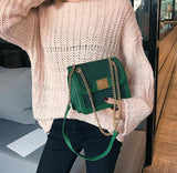 Retro Fashion Female Square Bag 2018 New Quality Matte Leather Women's Designer Handbag Ladies Lock Chain Shoulder Messenger bag
