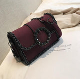 Retro Fashion Lady Small Square bag 2018 New Quality PU Leather Women's Designer Handbag Diamond Chain Shoulder Messenger bags