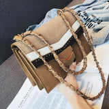 Retro Fashion Simple Female Square Bag 2018 New Quality Matte Leather Women's Designer Handbag Lock Chain Shoulder Messenger bag