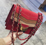Retro Fashion Simple Female Square Bag 2018 New Quality Matte Leather Women's Designer Handbag Lock Chain Shoulder Messenger bag