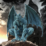 Retro Gargoyle Resin Statue Ghost Demon Angel Wings Bat Monster Sculpture Creative Home Garden Decoration New