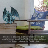 Retro Gargoyle Resin Statue Ghost Demon Angel Wings Bat Monster Sculpture Creative Home Garden Decoration New