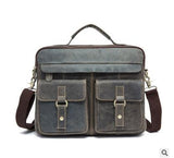 Men genuine leather bag Men Crossbody Shoulder Bag Business Tote Briefcases Cow Crazy Horse Handbags