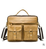 Men genuine leather bag Men Crossbody Shoulder Bag Business Tote Briefcases Cow Crazy Horse Handbags