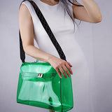 Rive Transparen Bag Women Briefcase Clear Bag Women Shoulder Bags Strap For Women PVC Big Plastic Tote Bags Designer Brands