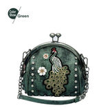 Brand 2018 Women Peacock Ornaments Totes Solid Handbag Party Purse Ladies Messenger Women Bag Crossbody Shoulder Bags