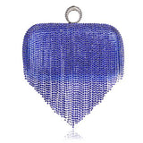 Tassel Rhines Day Clutch With Finger Ring Diamonds Evening Bags Chain Shoulder Purse For Evening Dress Wallet
