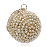 Women's Pearl Beaded Evening Bags Pearl Beads Clutch Bags Handmade Wedding Bags Beige, Black Quality Assurance