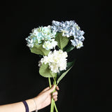 Silk Artificial Hydrangea Flowers Wedding Decoration for Home Garden Real Touch Fake Flowers Party Supplies Desk Decor Floral QE
