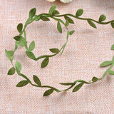 Silk Nature Green Artificial Leaf Leaves Vine Wedding Decoration Foliage Scrapbooking Craft Wreath Fake Flowers 10Meter CP0679