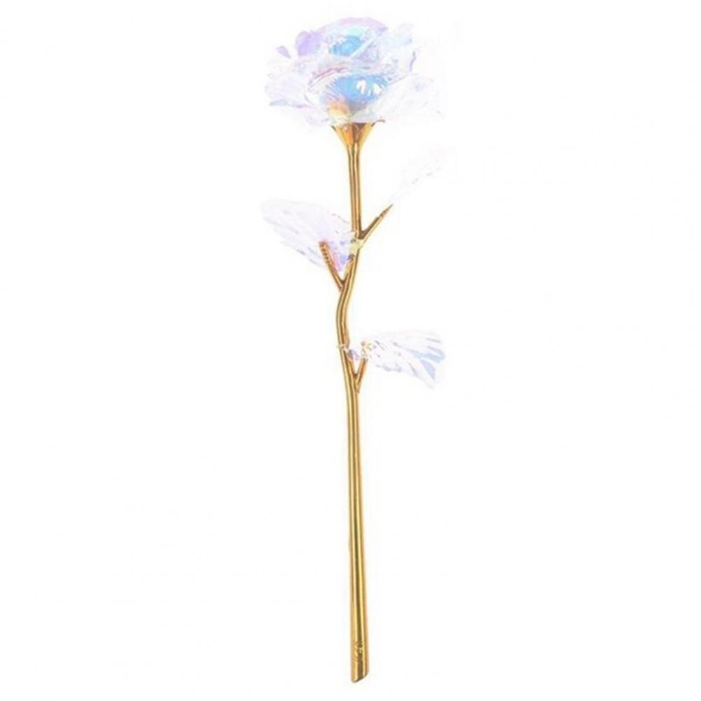 Simulation Rose Immortal Valentines Bouquet Gold Foil Anniversary Festival LED Flower for Home Birthday Gift Artificial Flowers