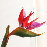 Single bird of paradise artificial flower real touch bouquet soft plastic flower color bird of paradise dried flower decoration