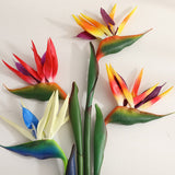 Single bird of paradise artificial flower real touch bouquet soft plastic flower color bird of paradise dried flower decoration