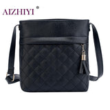 Small Tassel Bag Women Messenger Bags Fashion Lattice Ladies Sof PU Leather Shoulder Crossbody Bag Handbag B Feminina