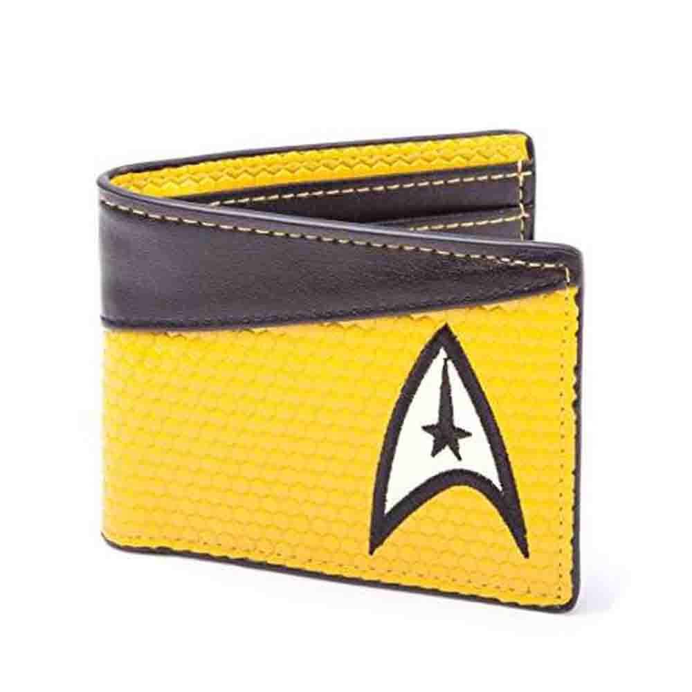 Star Trek metal logo and gold trim double fold walle game anime thin card package photo ID holder Halloween Gifts for men