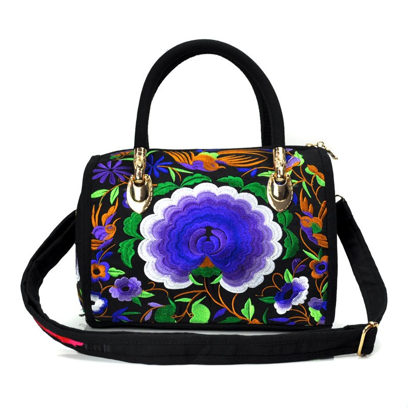 Chinese Embroidery Bags Women National Handmade Vintage Flower Handsbag for Woman Tote Travel Single Shoulder Bag