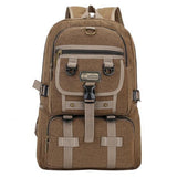 Men Bag Big Fashion Canvas Backpacks For Men Travel Large Capacity Arcuate Shoulder Strap Zipper Solid Male Backpack