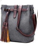 TTOU Tassel Shoulder Bag Women Fashion Designer Bucke Bags Vintage Crossbody Bag Pu Leather Messenger Bag Ho Sale Handbag