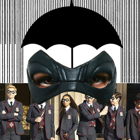 TV The Umbrella Academy Cosplay Mask Black Latex Eye Masks for Men Women Eye Patch Carnival Party Props Halloween Hero Masks