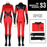 TV The Umbrella Academy Season 3 Sparrow Academy Cosplay Costume Red Jumpsuit Marcus Hargreeves Jayme Fei Sloane Alphonso Outfit