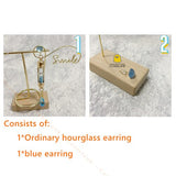 The Case Study of Vanitas no Karte Vanitas Cosplay Hourglass Earrings Blue Jewelry Gifts Accessories Prop Coserland