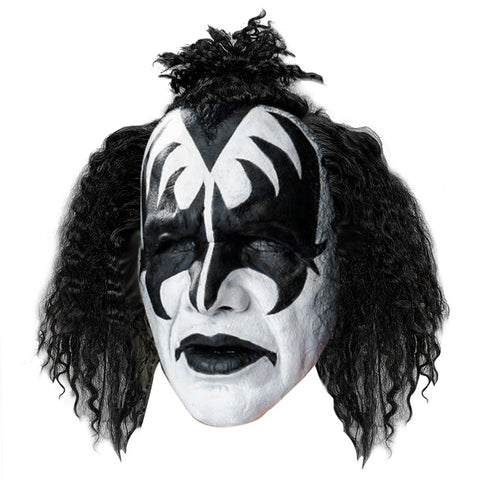 The Demon Costume Accessory Cosplay Masks Kiss Gene Simmons Mask Latex Mascaras Deluxe Halloween Mascarillas Face Masques Adults